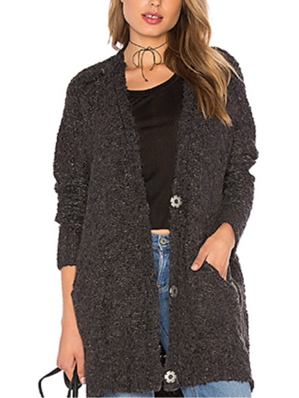 Free People Boucle cardi-XS
